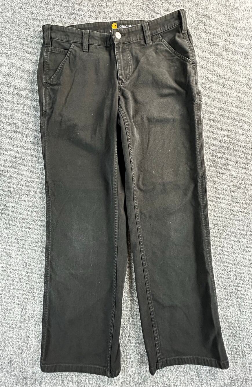 Carhartt Original Fit Carpenter Pants Women's 8 Short Black Stretch Work